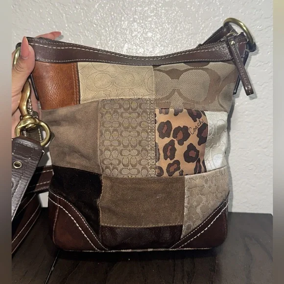 Coach Holiday Hobo Patchwork Shoulder Bag - Picture 6 of 12
